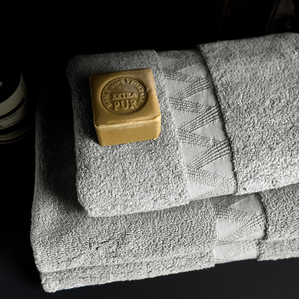 Kanoko Organic Cotton Towels by Zoffany in Flint Grey